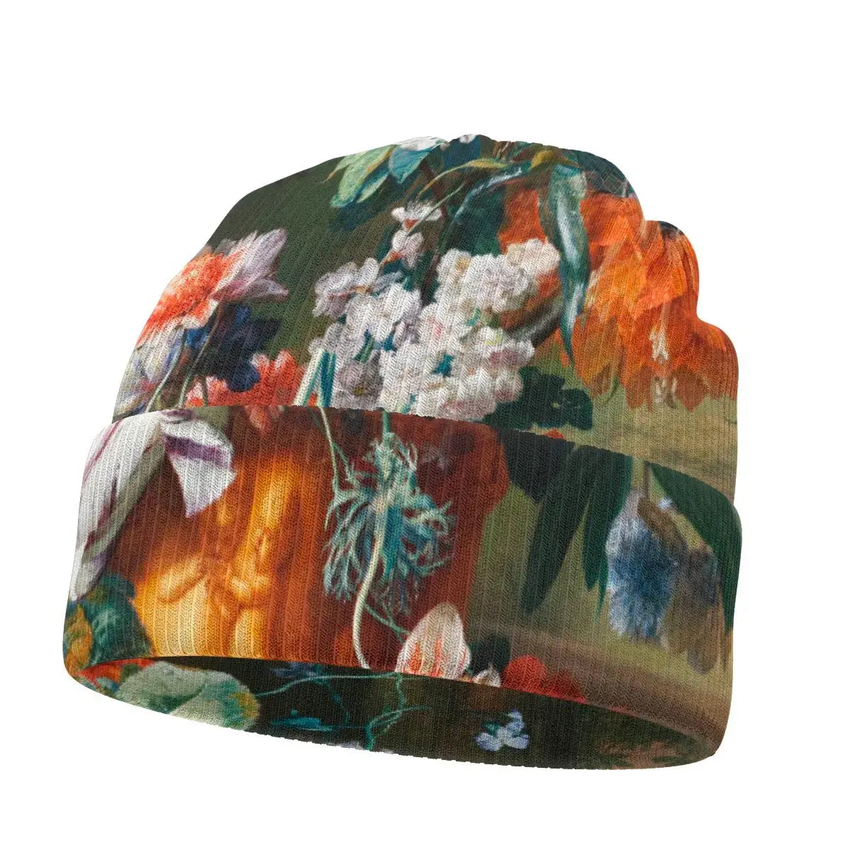 Bouquet of Flowers Cuffed Beanie | Jan van Huysum