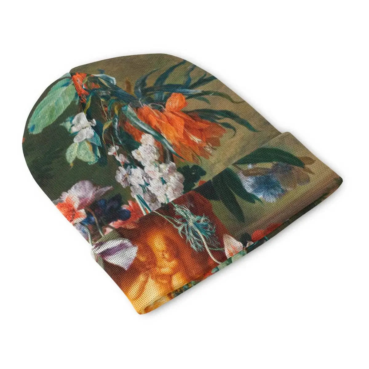 Bouquet of Flowers Cuffed Beanie | Jan van Huysum