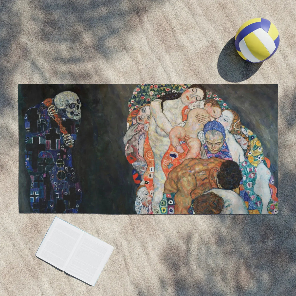 グスタフ・クリムト 死と生 ビーチタオル｜アートプリント｜速乾