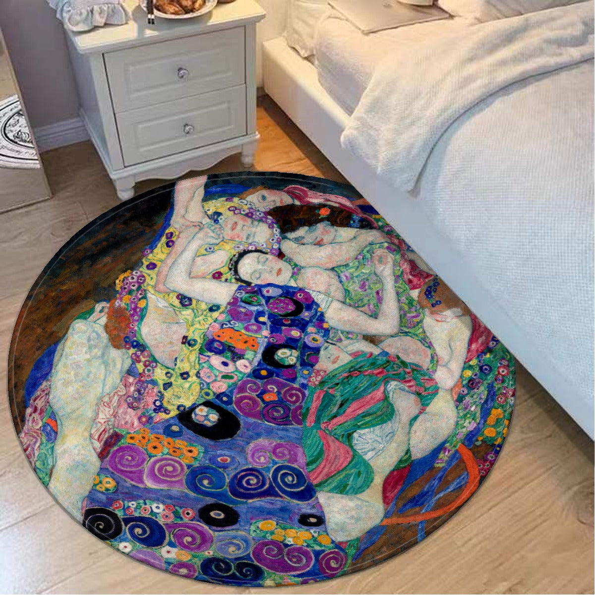 The Virgin Round Mat - Art by Gustav Klimt