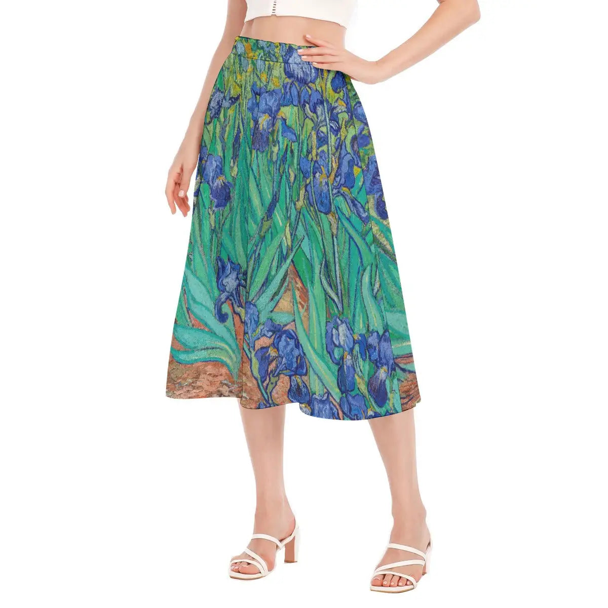 Irises by Vincent van Gogh Chiffon Skirt | Floral Art