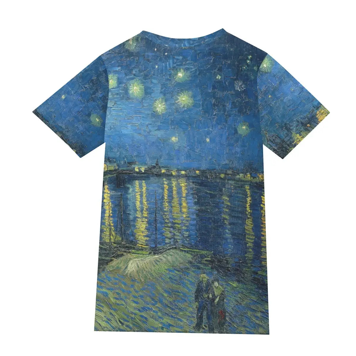 ゴッホ ローヌ川の星月夜 コットンTシャツ