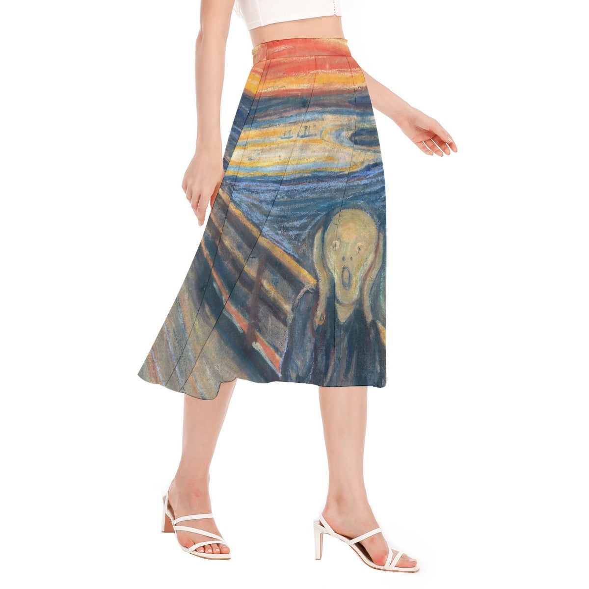The Scream by Edvard Munch Chiffon Skirt | Anxiety Art