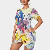 Vestido vibrante para mujer con estilo y toque artístico