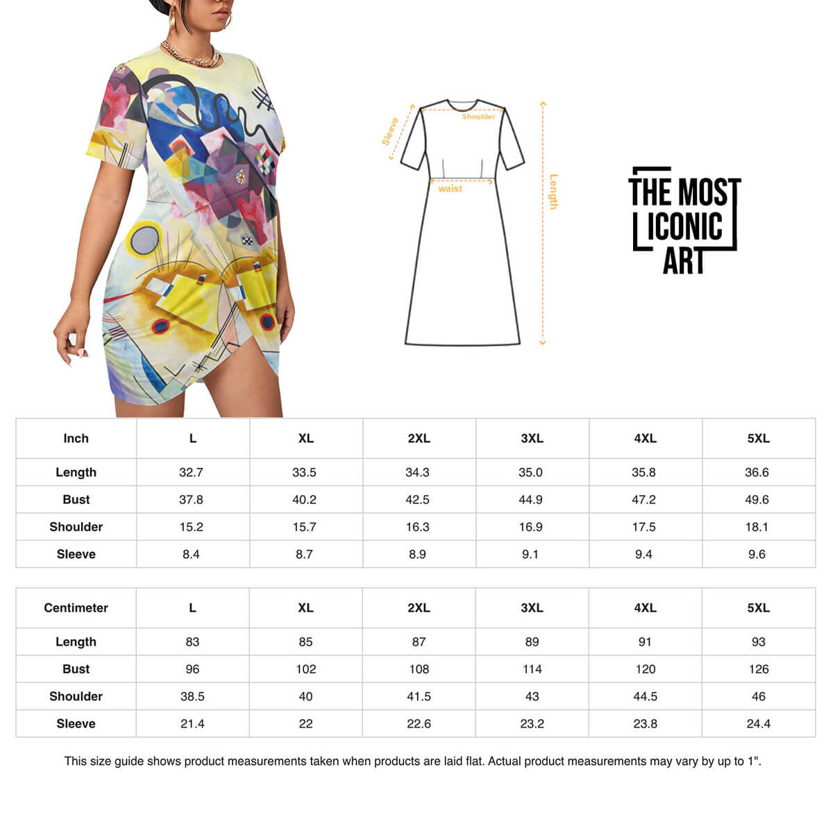 Declaración de moda con arte abstracto colorido para mujeres